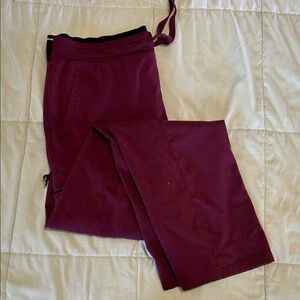 Greys Anatomy Maroon Scrub Pants